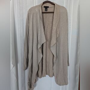 Lane Bryant Beige Open Front Cardigan